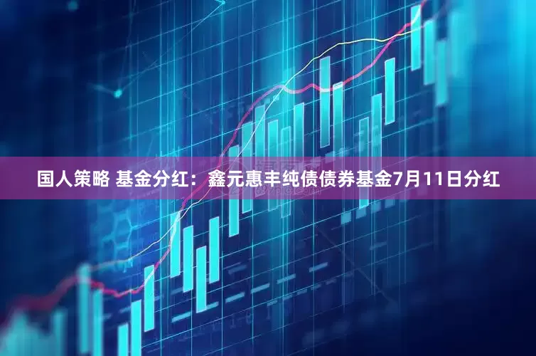 国人策略 基金分红：鑫元惠丰纯债债券基金7月11日分红