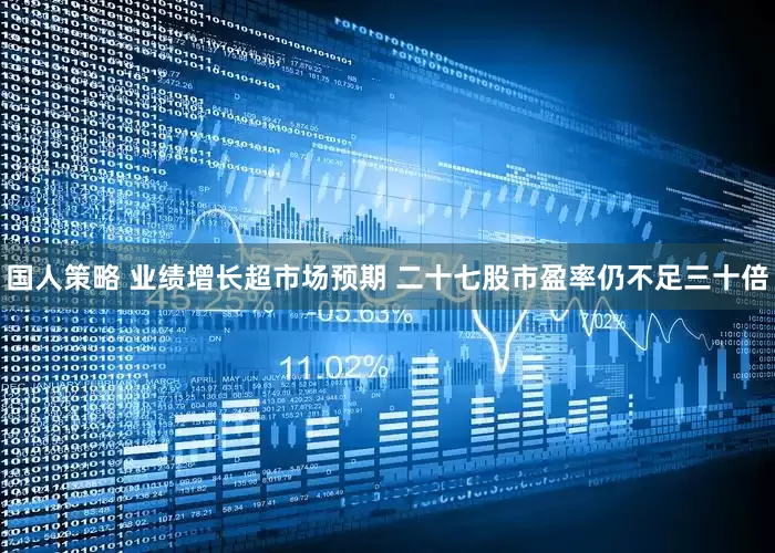 国人策略 业绩增长超市场预期 二十七股市盈率仍不足三十倍
